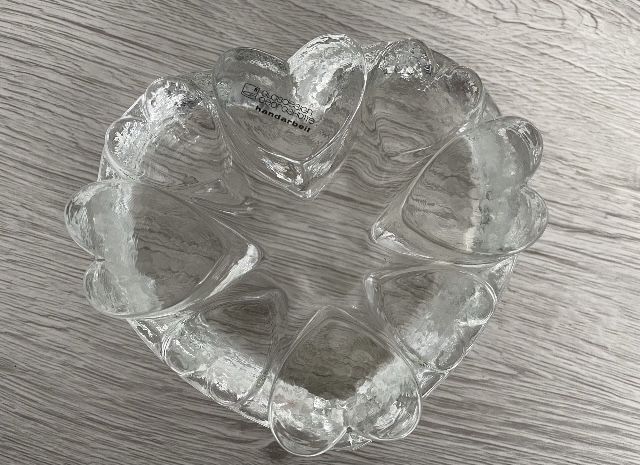 Szklany podgrzewacz/świecznik Georgshutte, Niemcy lata 70.