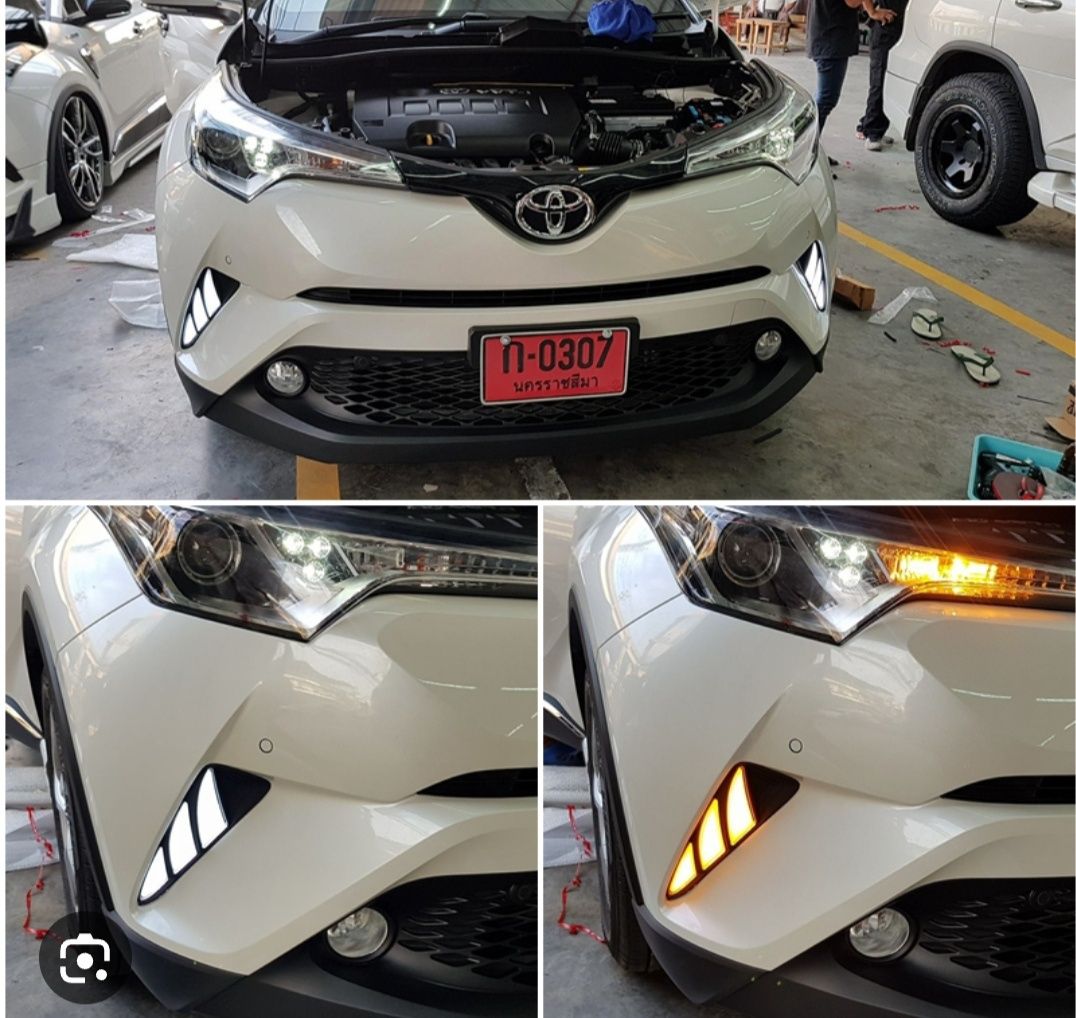 Toyota CHR ledy LED *4 rodzaje* światła do jazdy dziennej DRL halogen