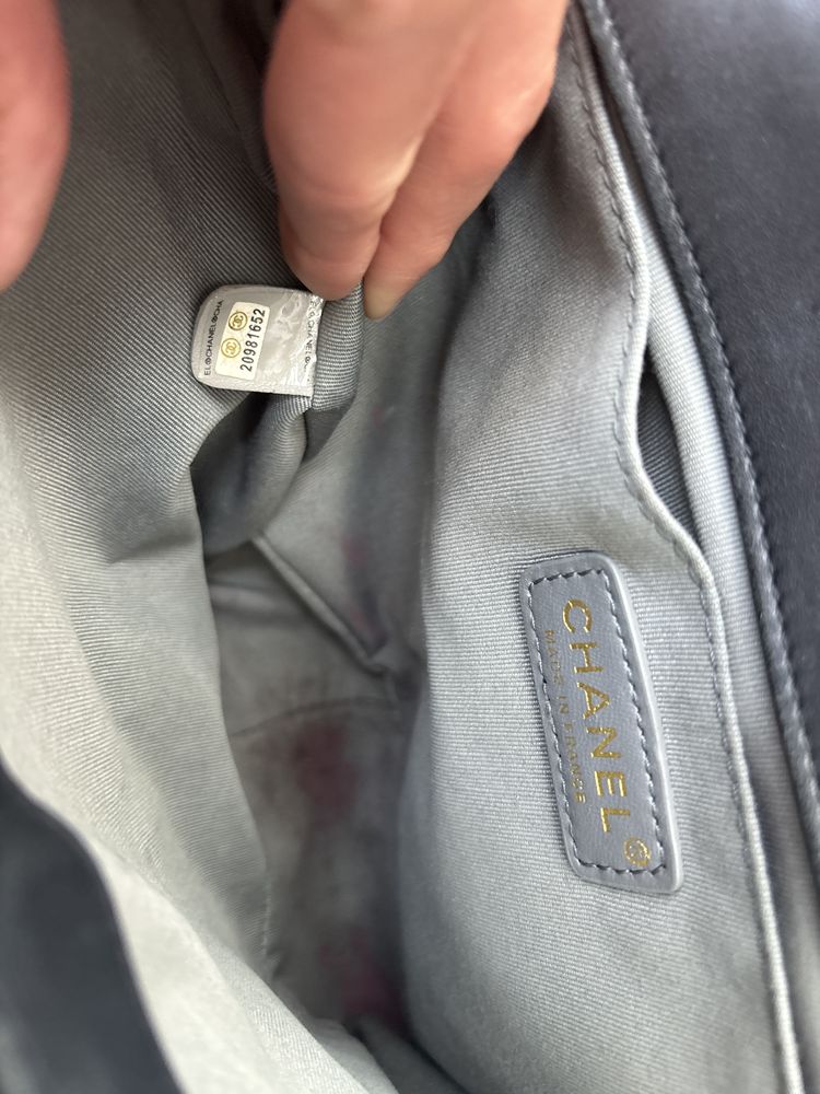 Chanel boy skora naturlna large