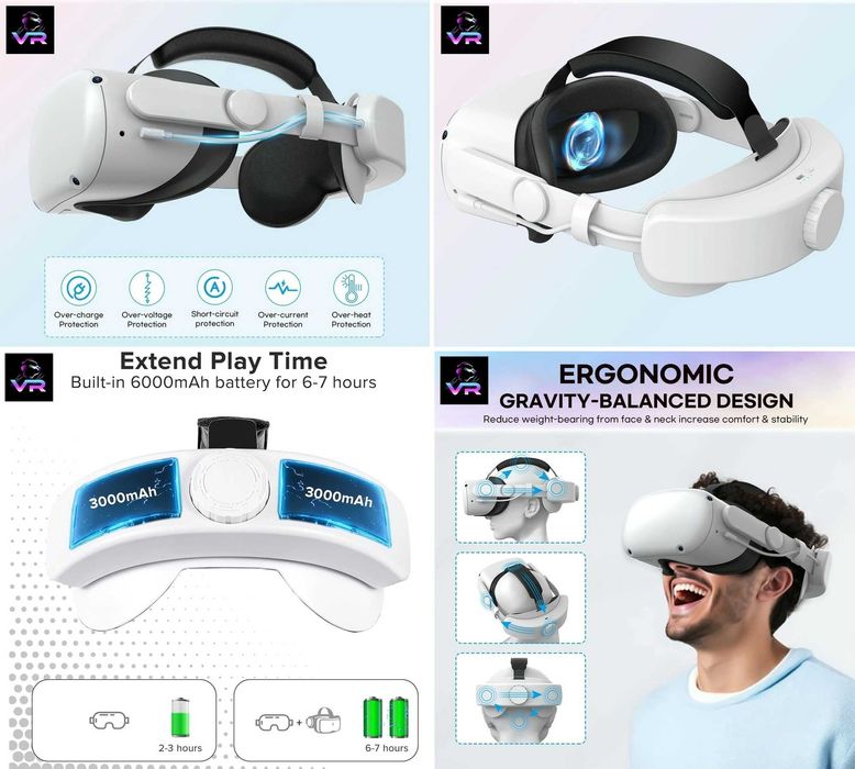 Oculus Quest 2‼️Battery Elite Strap 6000mAh кріплення Meta VR