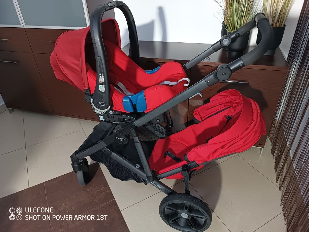Wózek Britax Romer b-ready, rok po roku. Cały zestaw+baza do samochodu