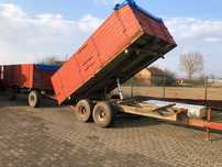 Przyczepy  zbożowe komplet 2szt tandem 10 ton 2 osie 8t ZAREJESTROWANE