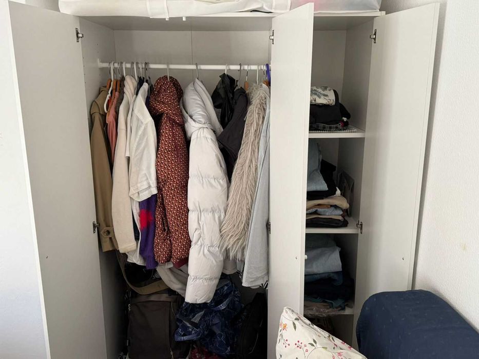 KLEPPSTAD IKEA Roupeiro c/3 portas, branco, 117x176 cm