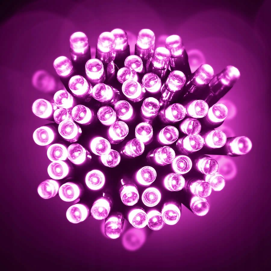 Lampki Choinkowe 200 Led Różowe