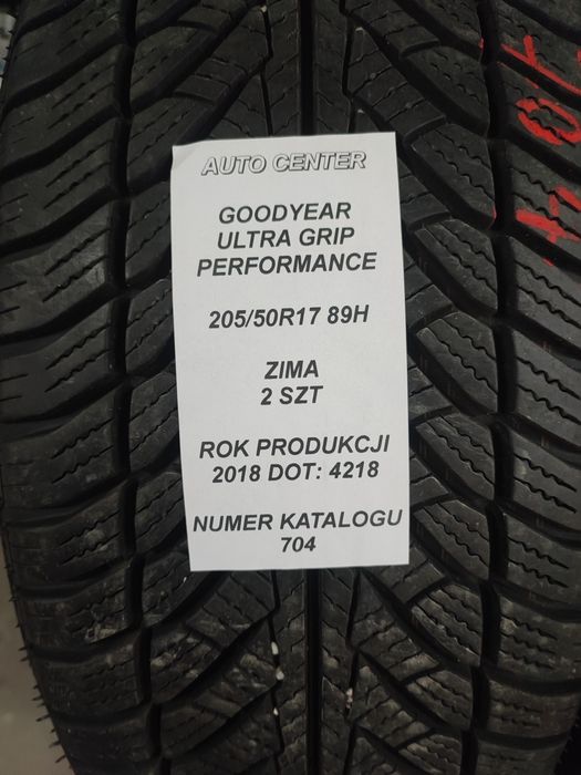 Opony zimowe 205/50R17 89H GoodYear Ultra Grip Performance | 2szt