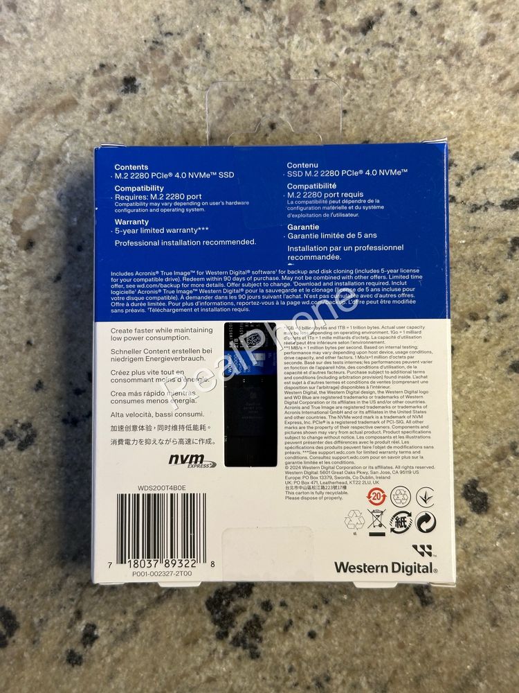 SSD накопичувач WD Blue SN5000 2TB M.2 NVMe