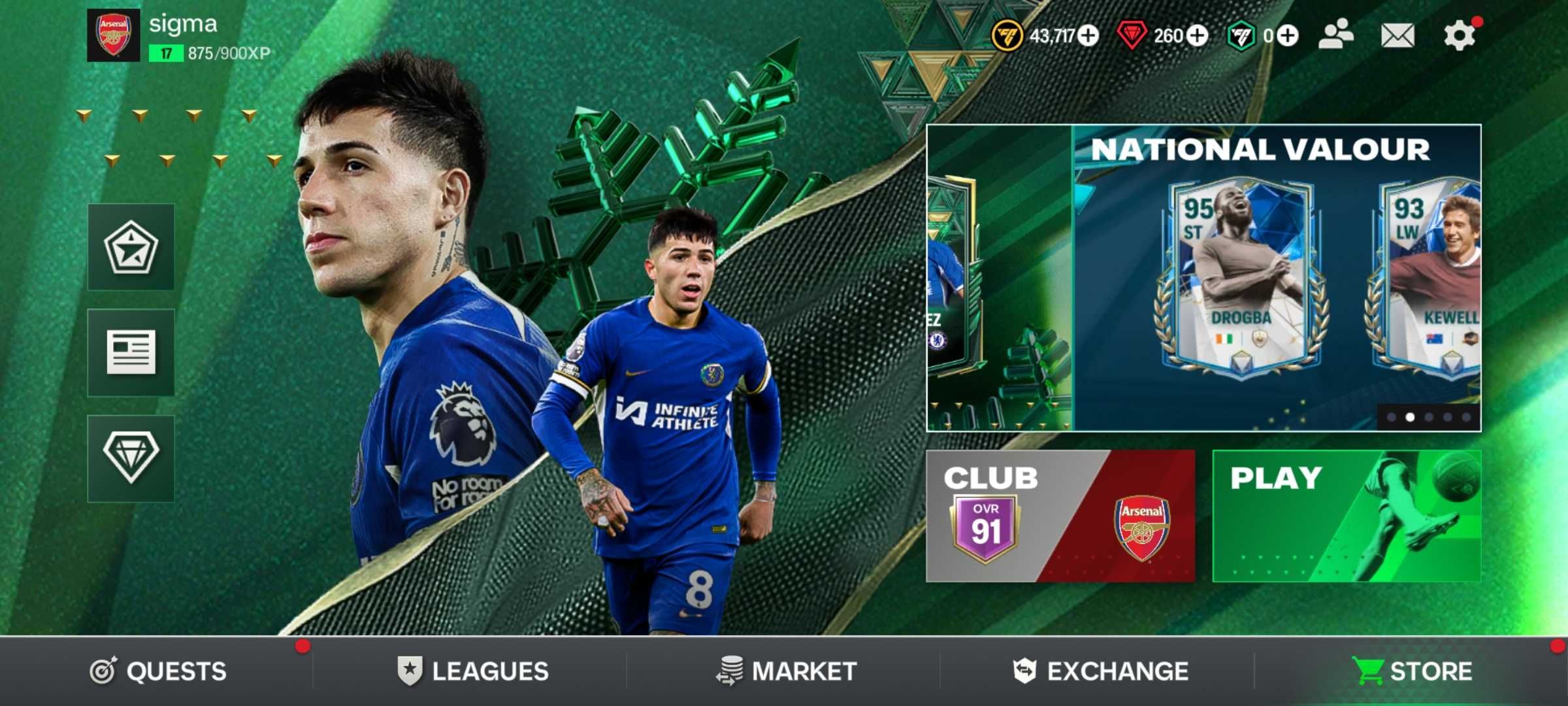 Продам аккаунт fc mobile 91 ovr