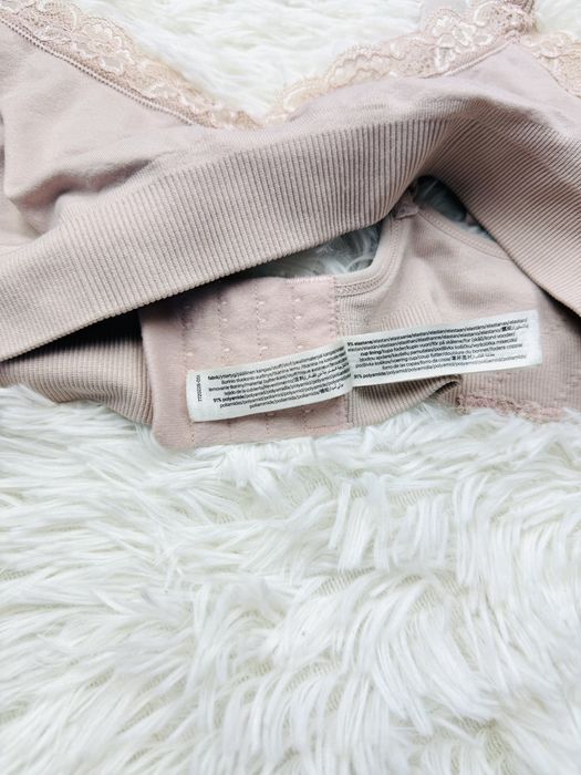 Biustonosz ciążowy miękki do karmienia L 40 beżowy Lindex