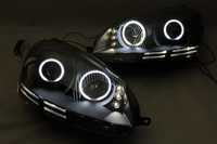 Lampy przednie przód VW GOLF 5 V 03-09 R32 GTI RINGI CCFL LED SMOKE !