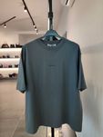Футболка Acne Studios Logo cotton jersey T-shirt Slate Grey