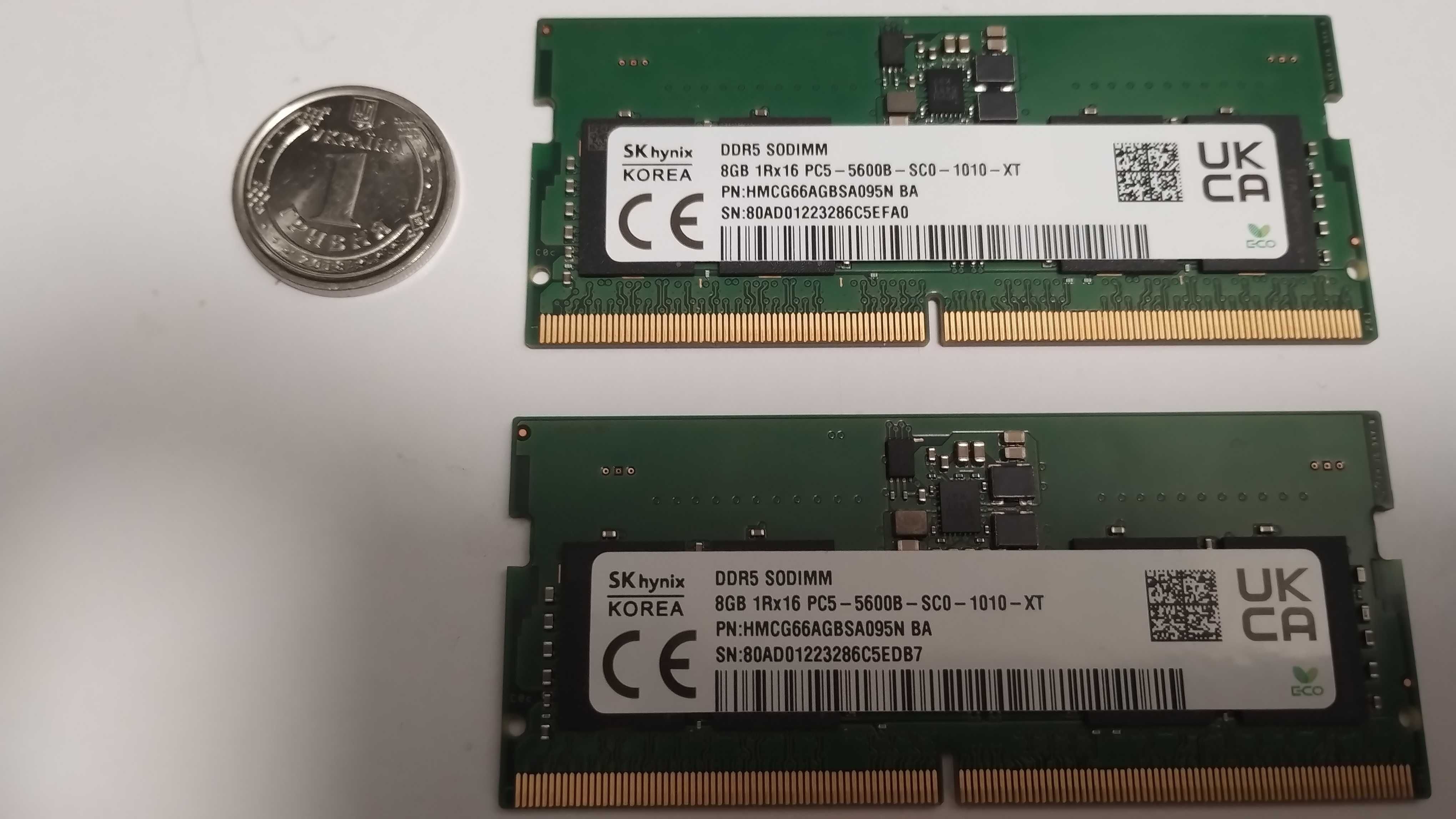 Hynix 16GB (2x8) DDR5 SODIMM 5600MHz ноутбучна оперативна пам'ять