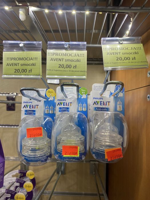 Avent classic+ anti-colic smoczki na butelke NOWE