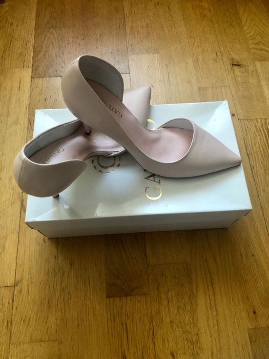 Piękne pantofle szpilki czółenka skóra naturalna  Gatuzo 39 jak NOWE
