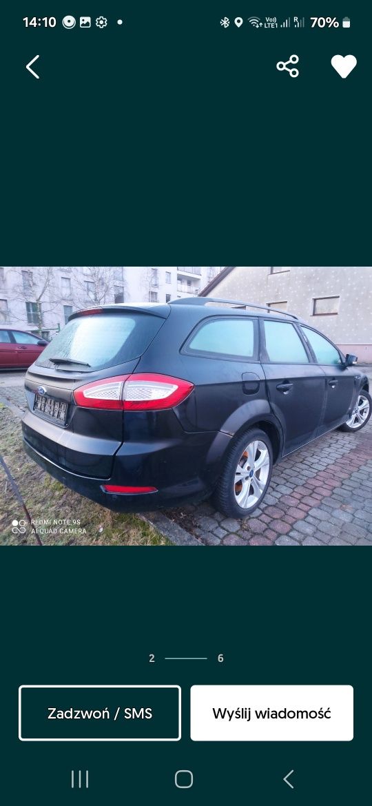 Ford mondeo Mk4 lift 2,0 b na części drzwi maska błotnik skrzynia chło