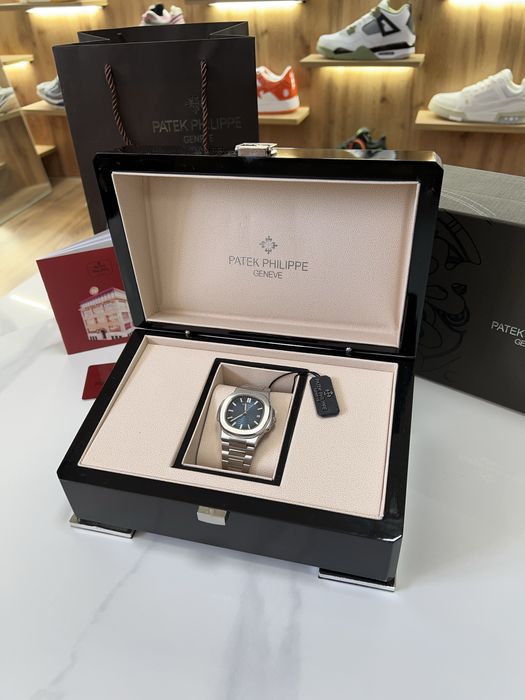 ‼️Знижка‼️ Годинник PATEK PHILIPPE Nautilus 40mm Silver / Blue