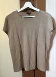 Massimo Dutti XL len khaki t-shirt