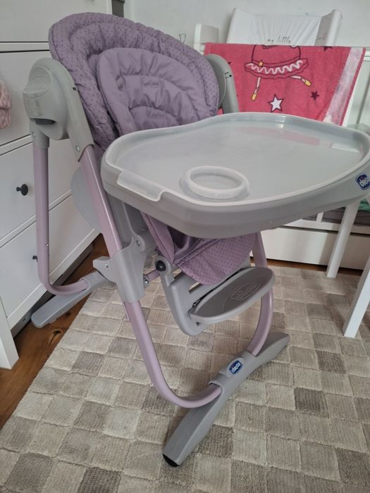 Krzesełko do karmienia Chicco Polly Magic Relax liliowe śliczne