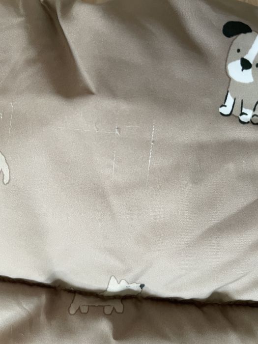 Kurtka zimowa beżowa pieski H&M rozmiar 86