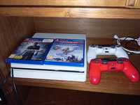 Playstation 4 com 2 jogos 2 comandos
