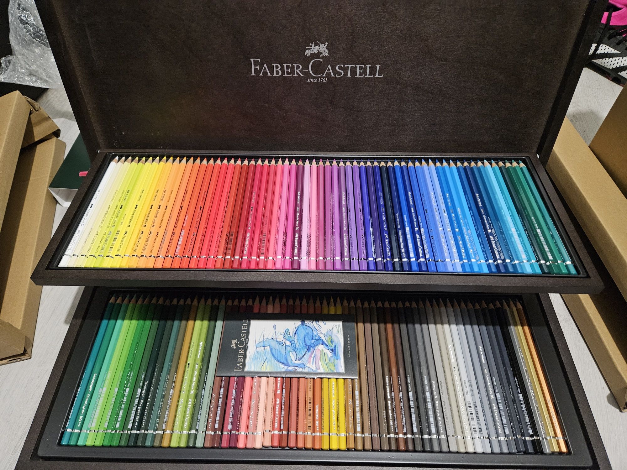 Faber castell Cor Polychromos caixa de Madeira 120 cores