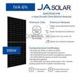 Módulo Fotovoltaico BIFACIAL 595W - Melhor preço do Mercado