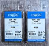 Pamięć RAM Crucial DDR5 64GB (2x32GB) 5600MHz SODIMM CL46 - Jak Nowe!