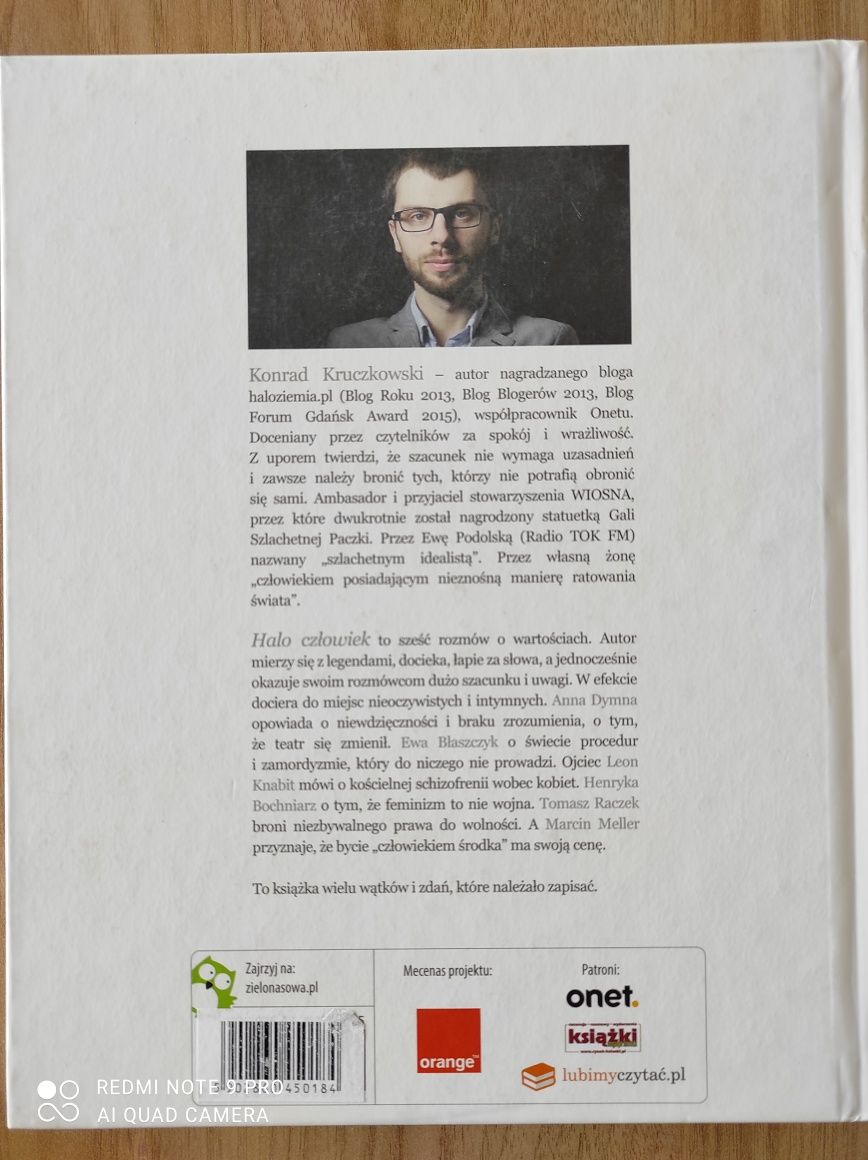 halo człowiek. rozmowy o tym co ważne. Konrad Kruczkowski.