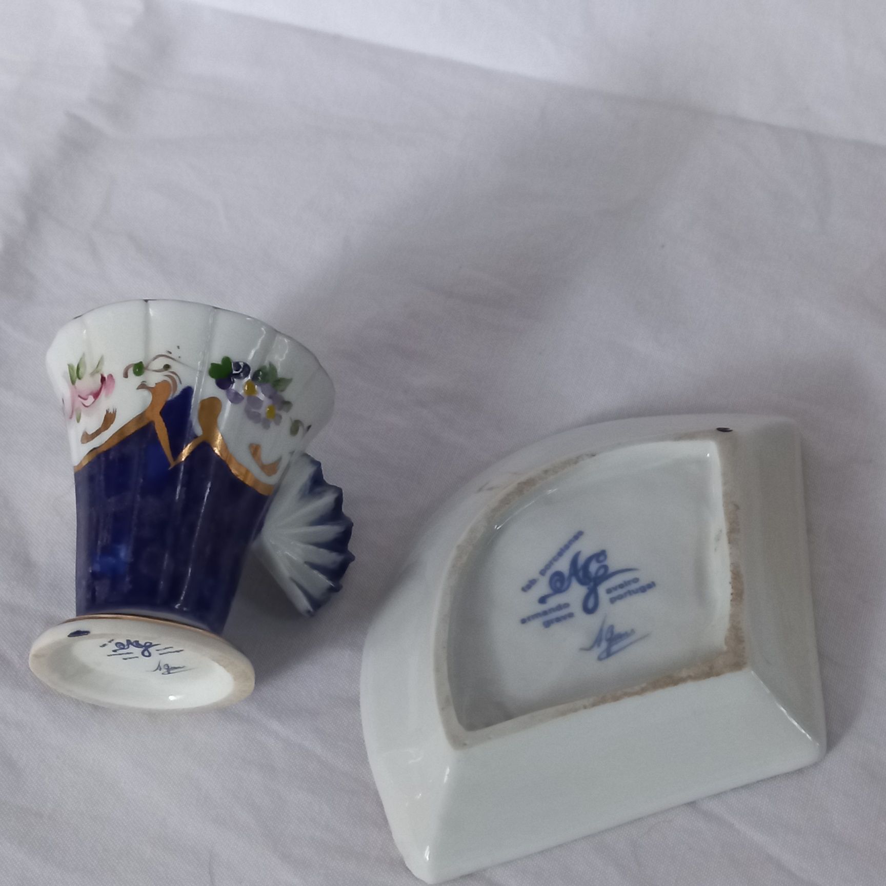 Chávena miniatura azul leque