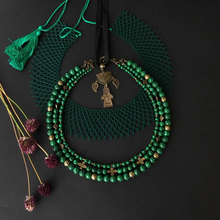 Набір прикрас в національному стилі "Лісова пісня"