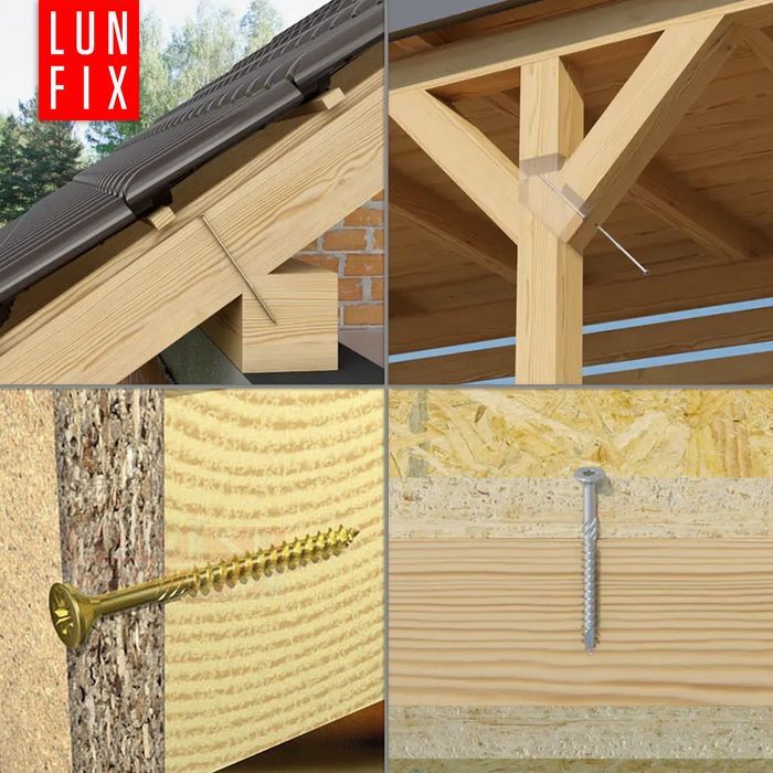 Wkręty ciesielskie talerzowe 5x120 100 sztuk do drewna dachu więźby