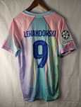 T-shirt sportowy Lewandowski 9 Barcy Nike Turkusowa rozmiar:L 25/26