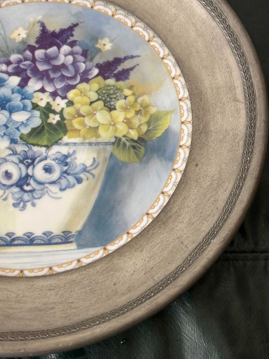 Prato decorativo com estanho