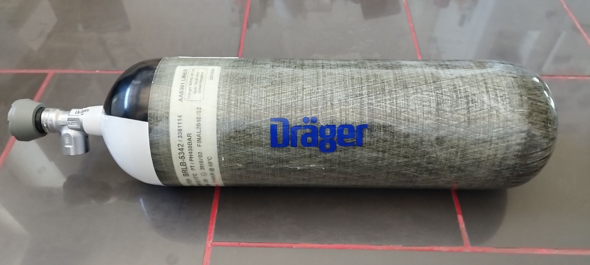 Butla kompozytowa Dräger 6,8l/300 bar. Polecam