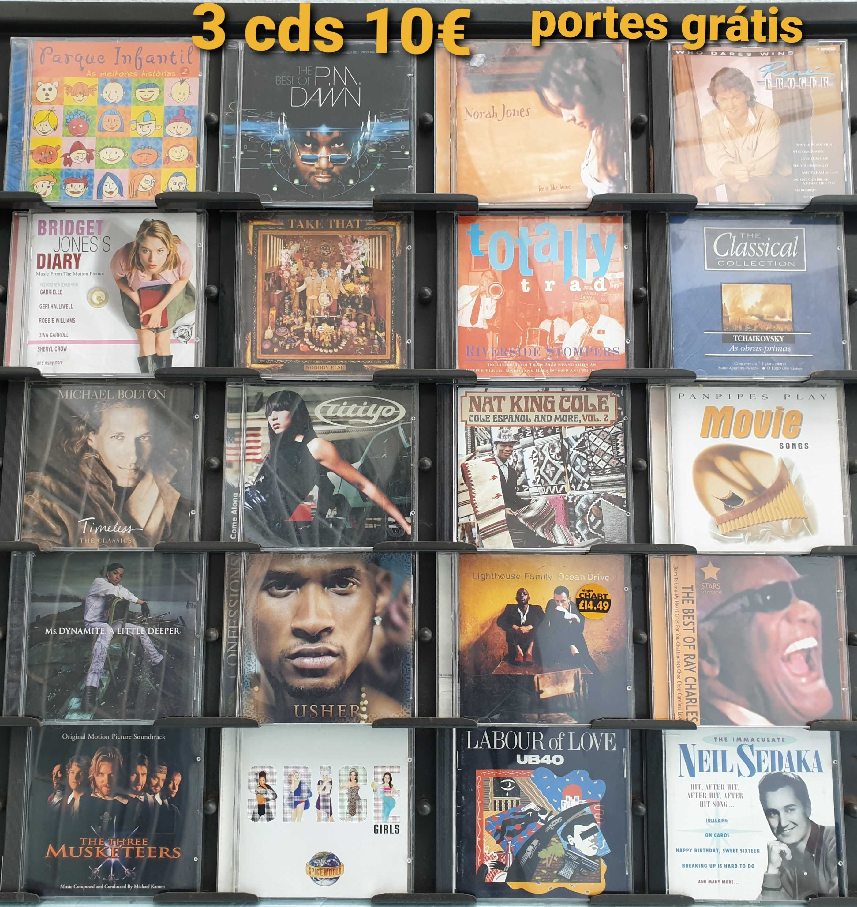 cds a mini preço 3 por 10€ com portes grátis