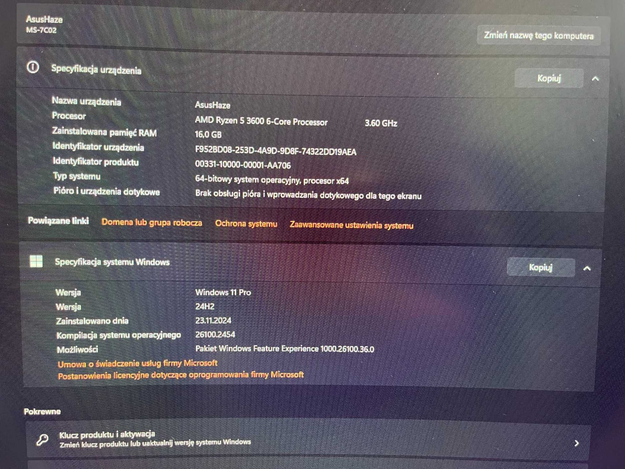 Komputer Gamingowy (AMD Ryzen 5 3600, Nvidia GeForce RTX 2060)