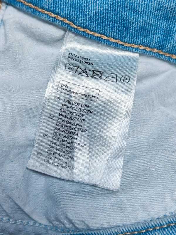 Spodnie jeansowe dżinsowe jeansy dżinsy rurki H&M XS 25/32 niebieskie