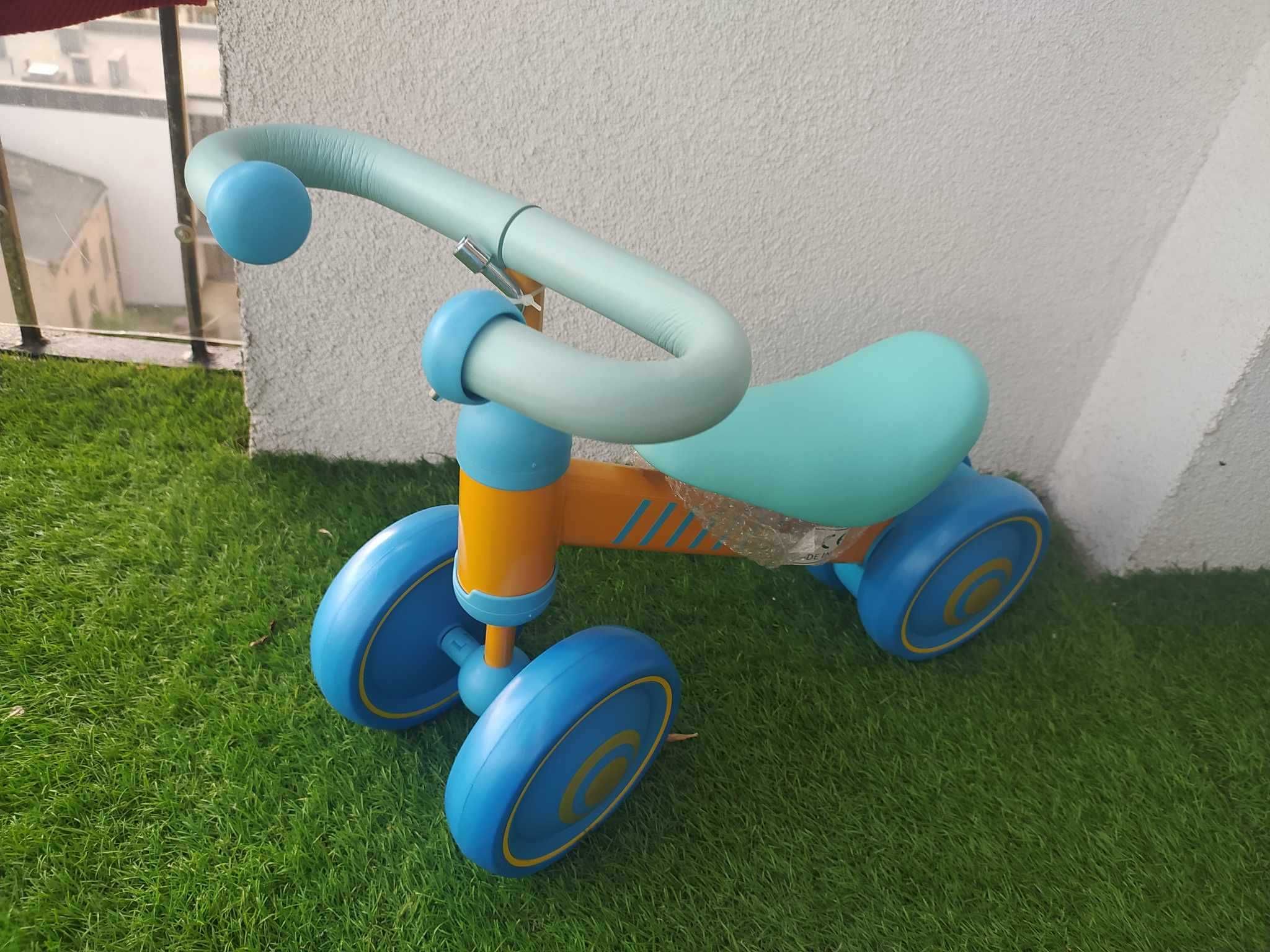 Rowerek biegowy trójkołowy Niebieski+ żółty