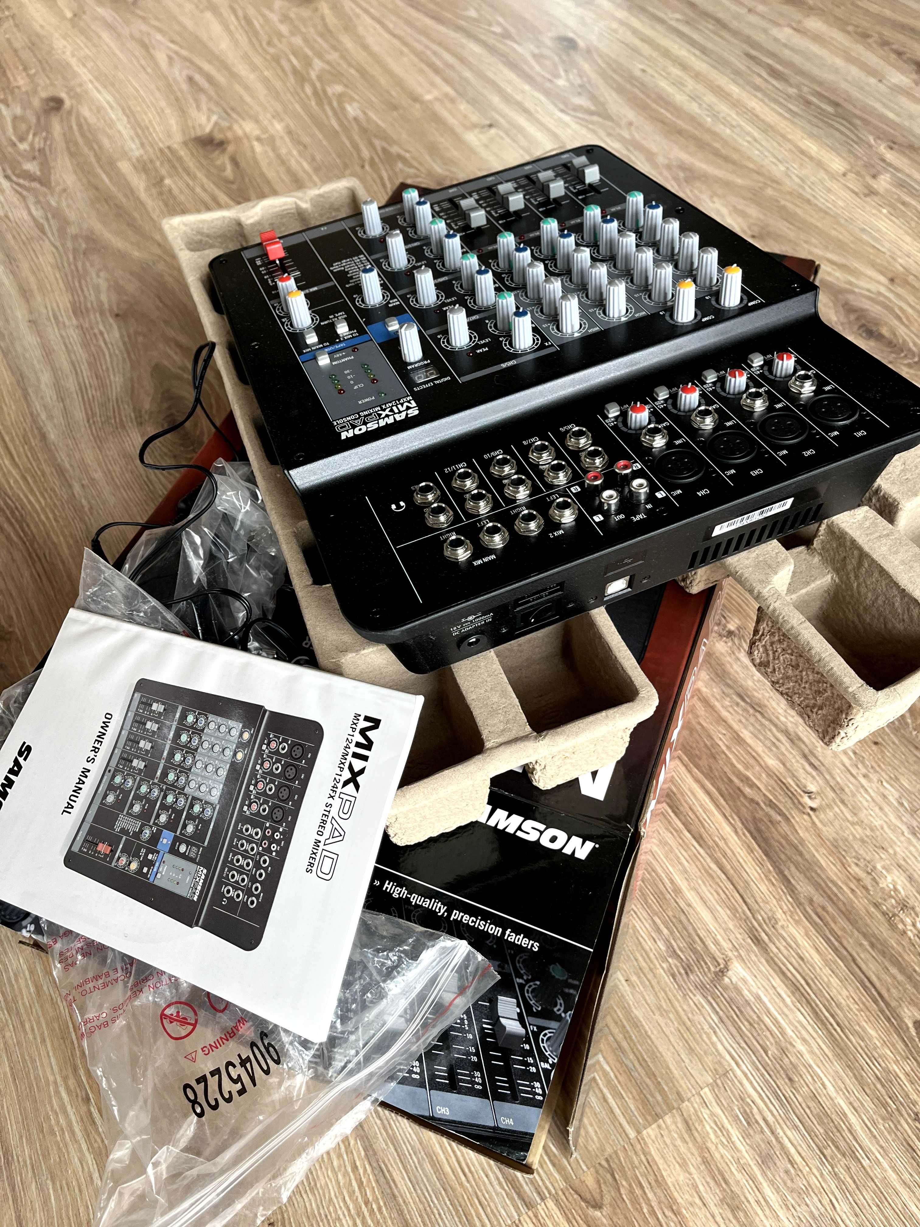 Samson MixPad MXP124FX - Nowy, nieużywany mikser audio, USB, FX