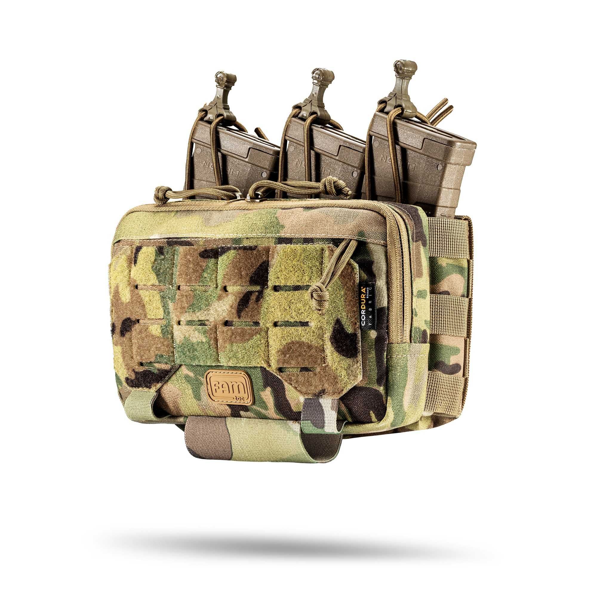 Адмін підумок MOLLE, потрійний, під АК/AR (мультикам, піксель, койот)