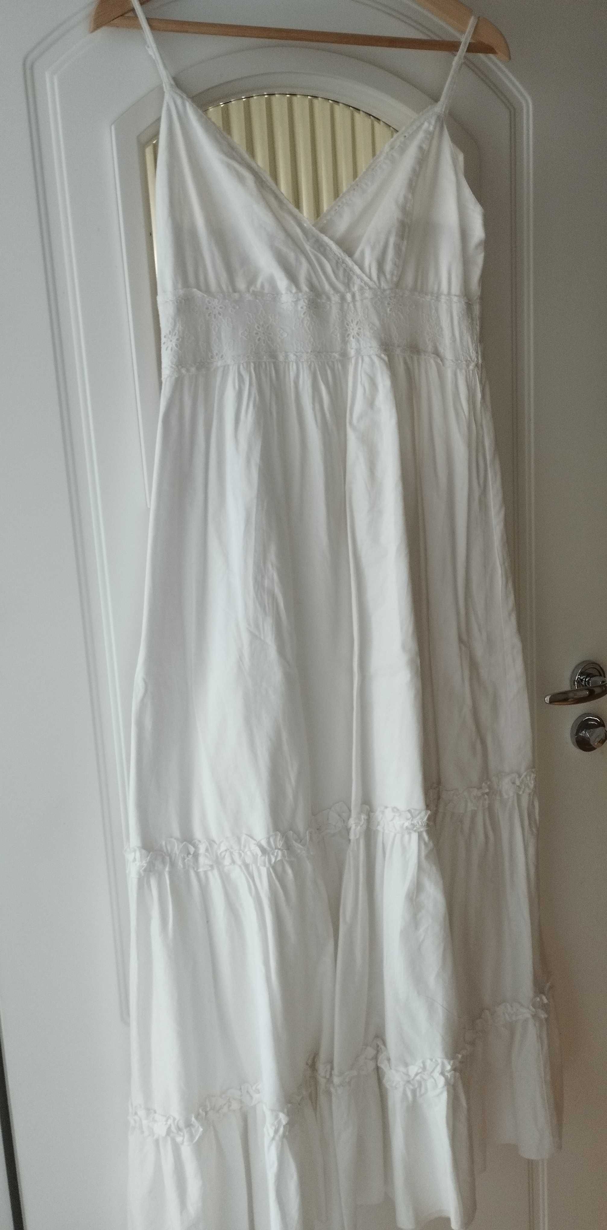 Sukienka biała Solar, rozmiar 38/40, długa