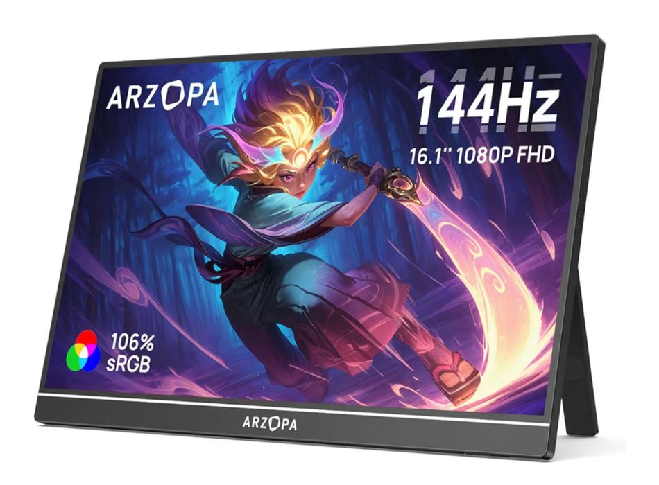 Monitor portatil. Perfeito para trabalhar em cafés/exteriores