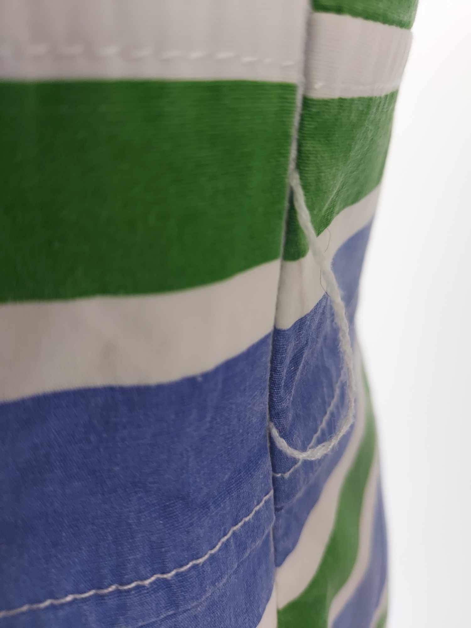 Letnia sukienka midi w 3 kolorowe poziome paski krótki rękaw Tiffi M 3