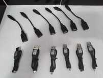 Vários cabos USB (Novos).