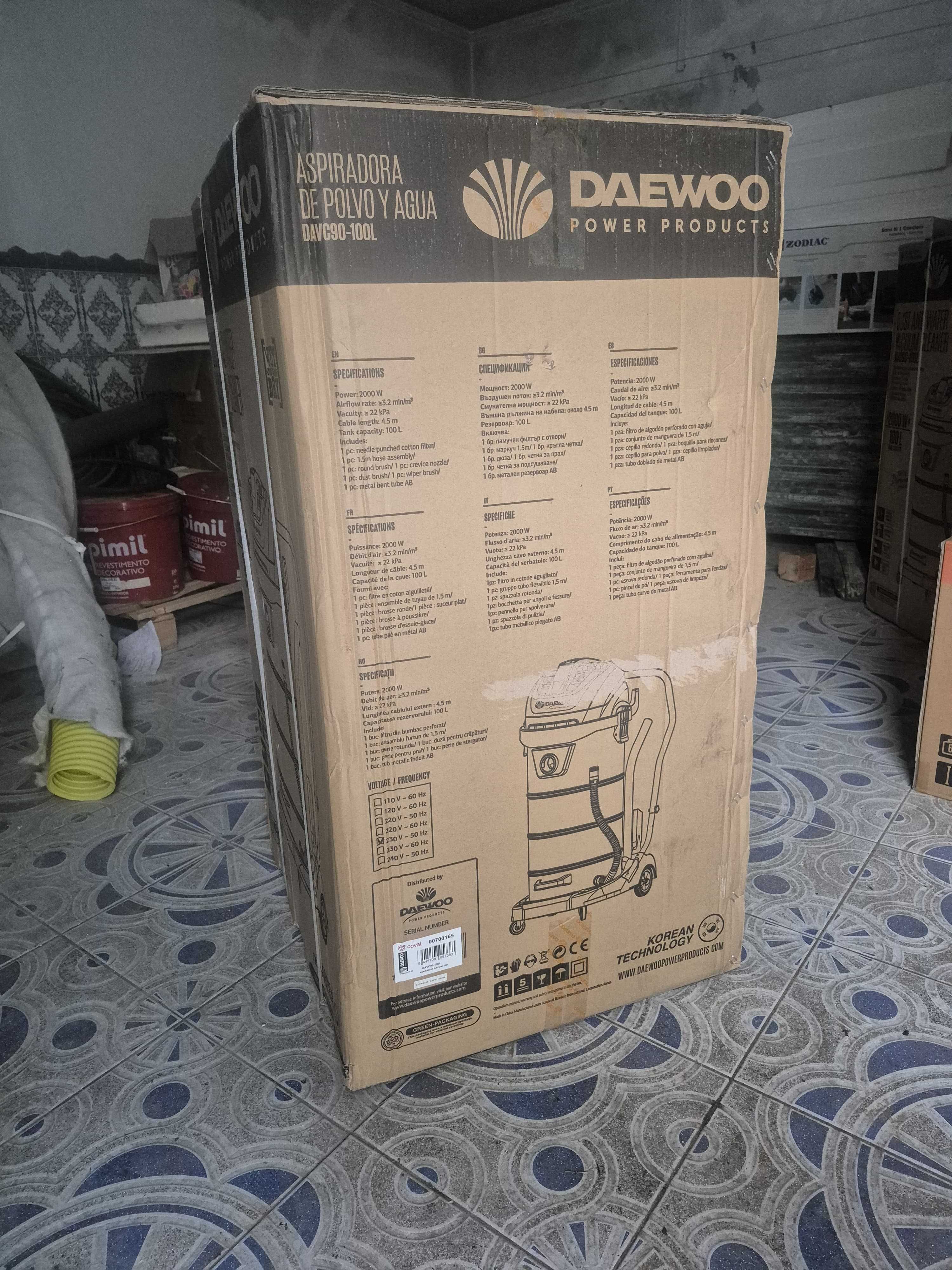 Aspirador Industrial Daewoo DAVC 90-100L - Novo!