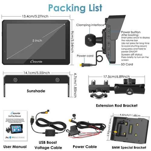 Carpuride W502B e W702B,  Pro e BS  Wireless p/ modelos BMW
