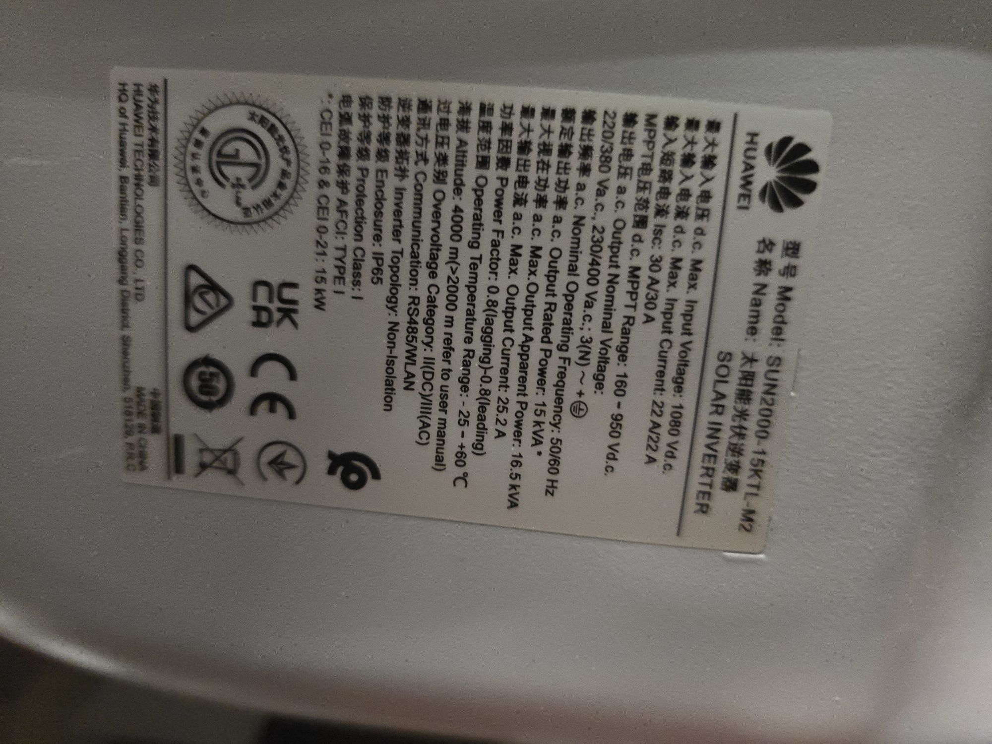 Falownik Huawei SUN2000-15KTL-M2
