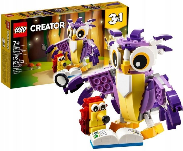 Lego 31125 Fantastyczne Leśne Zwierzęta 3w1 - Sowa Jeleń Wiewiórka