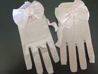 Śliczne delikatne nowe  rękawiczki komunia ślub