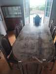 Conjunto de mesa e 8 cadeiras vintage