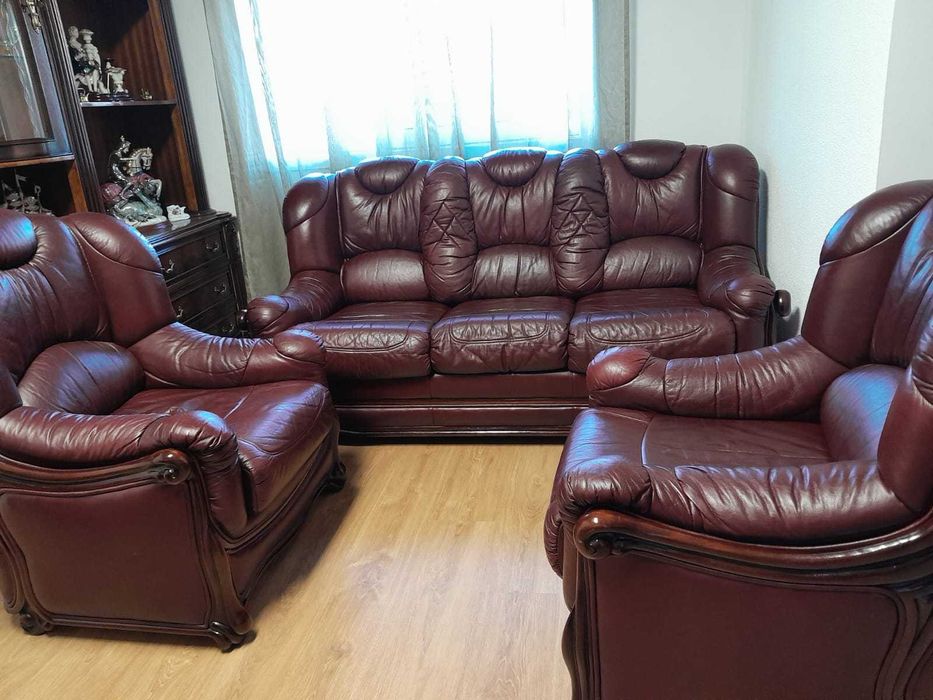 Sofás em pele genuína